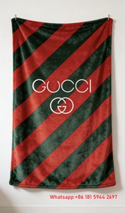 Red & Green Gucci Flannel Tapestry Gucci Web Stripe Throw Blankets IMG_2928